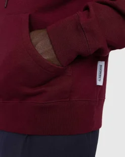 Klassisk Fleece-Haettetroje Bordeaux