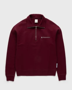 Klassisk Kvart Lynlas Fleece Bordeaux