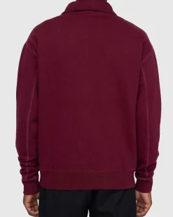 Klassisk Kvart Lynlas Fleece Bordeaux