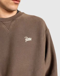 Klassisk Vasket Crewneck Sweater Morel