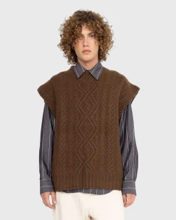 Kogt Kabelvest Brun