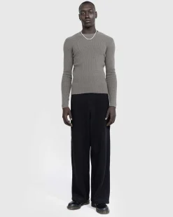 Kompakt Rundhals Mole Grey Super Wool