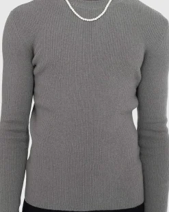 Kompakt Rundhals Mole Grey Super Wool