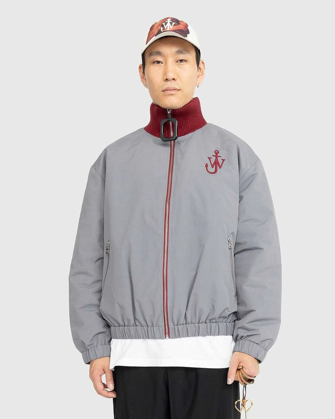 Kontrast Lynlas Foran Blouson Gra