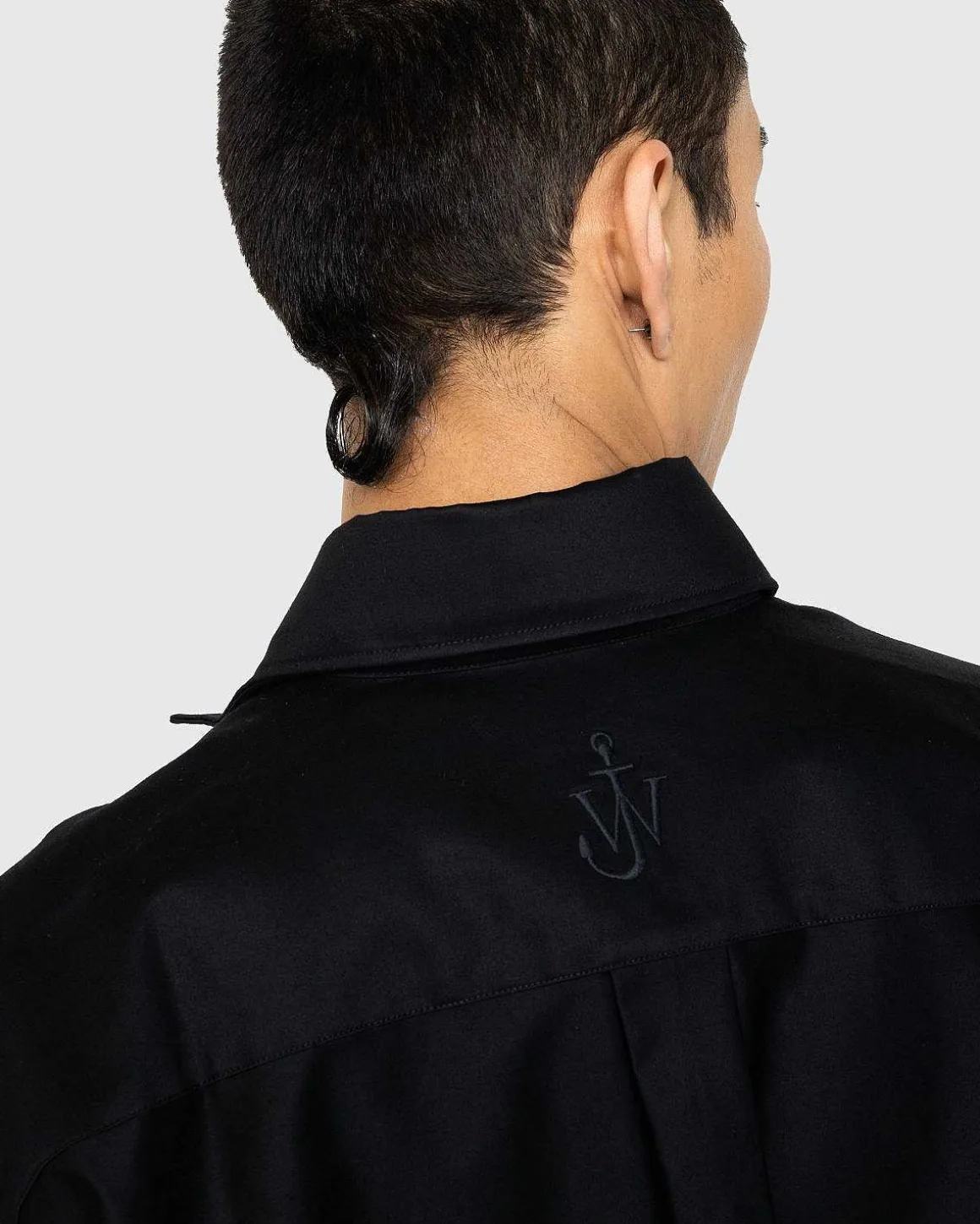 Kontrast Patch Pocket Oversized Skjorte Marinebla