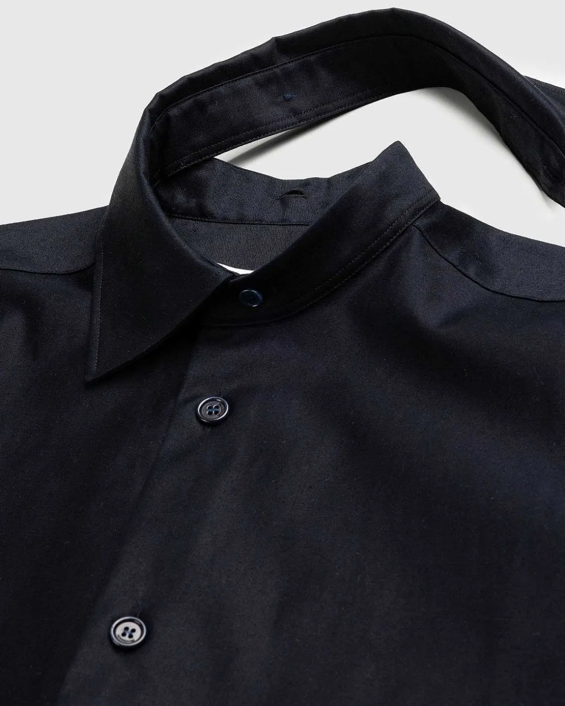 Kontrast Patch Pocket Oversized Skjorte Marinebla