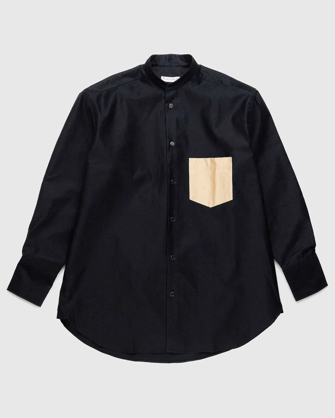 Kontrast Patch Pocket Oversized Skjorte Marinebla
