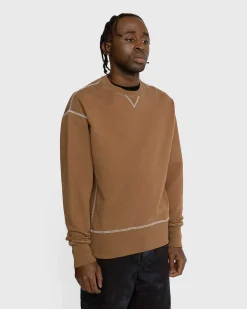 Kontrastsom Fleece Crew Brun