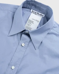 Kortaermet Button-Up Dusty Blue