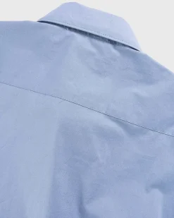 Kortaermet Button-Up Dusty Blue