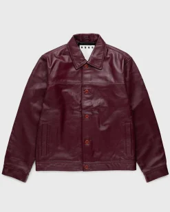 Laederjakke Burgundy