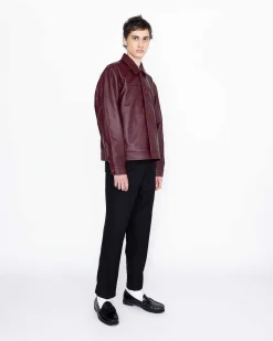 Laederjakke Burgundy