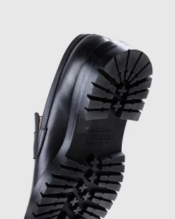 Laeder Tabi Mocassin Sort