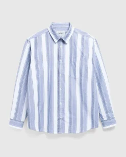 Langaermet Kendricks Skjorte Hudson Blue/Bay Blue