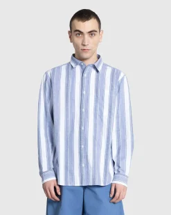 Langaermet Kendricks Skjorte Hudson Blue/Bay Blue