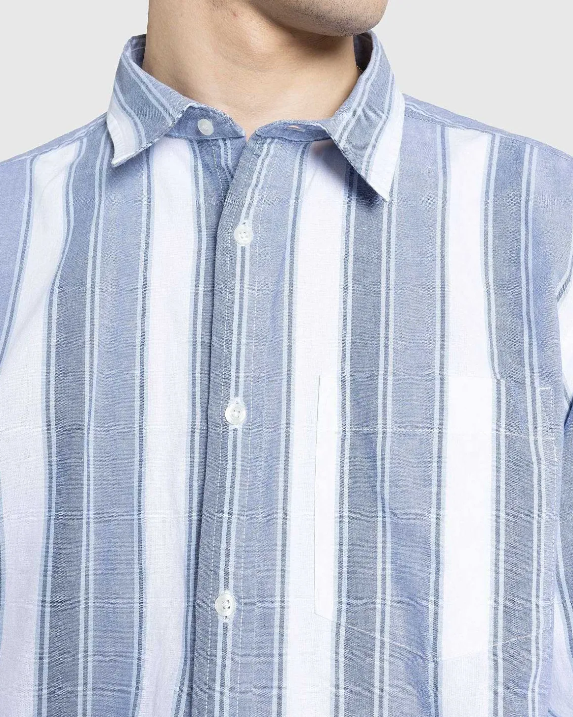 Langaermet Kendricks Skjorte Hudson Blue/Bay Blue