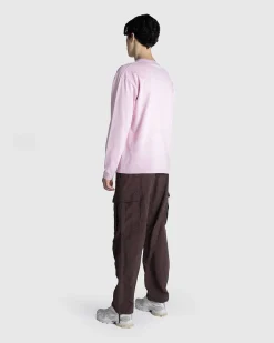 Langaermet Logo-T-Shirt Pink