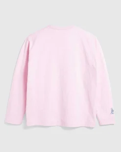 Langaermet Logo-T-Shirt Pink