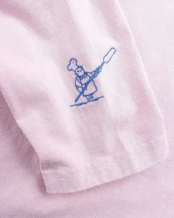 Langaermet Logo-T-Shirt Pink