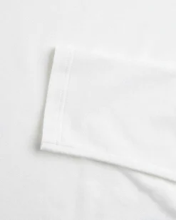 Langaermet Logo T-Shirt Porcelaen Hvid
