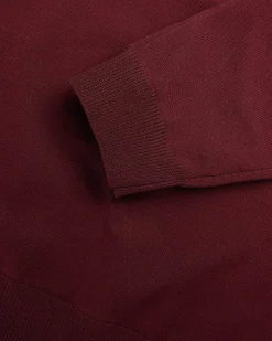 Langaermet Strik Polo Bordeaux
