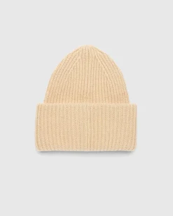 Large Face Logo Beanie Biscuit Beige