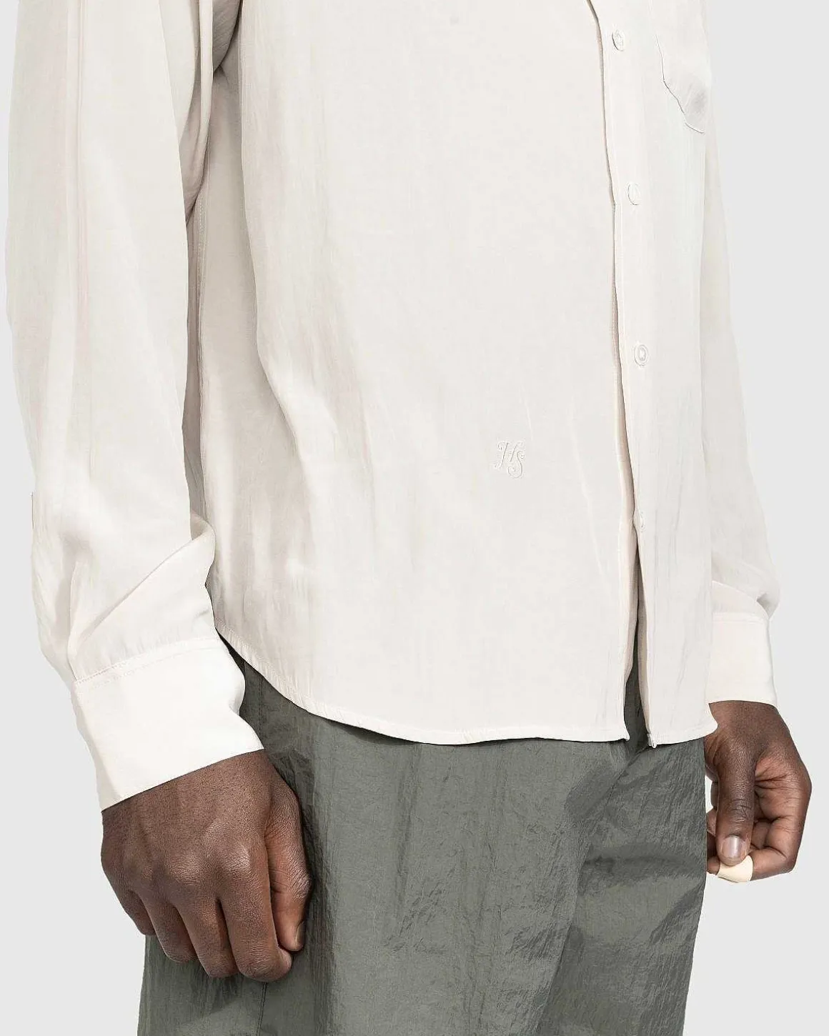 Letvaegts Langaermet Skjorte Beige