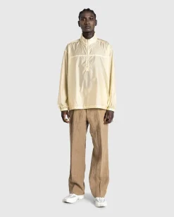 Linned Silke Tweed Slacks Brun