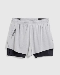 Lobe Short Tights Gra/Sort