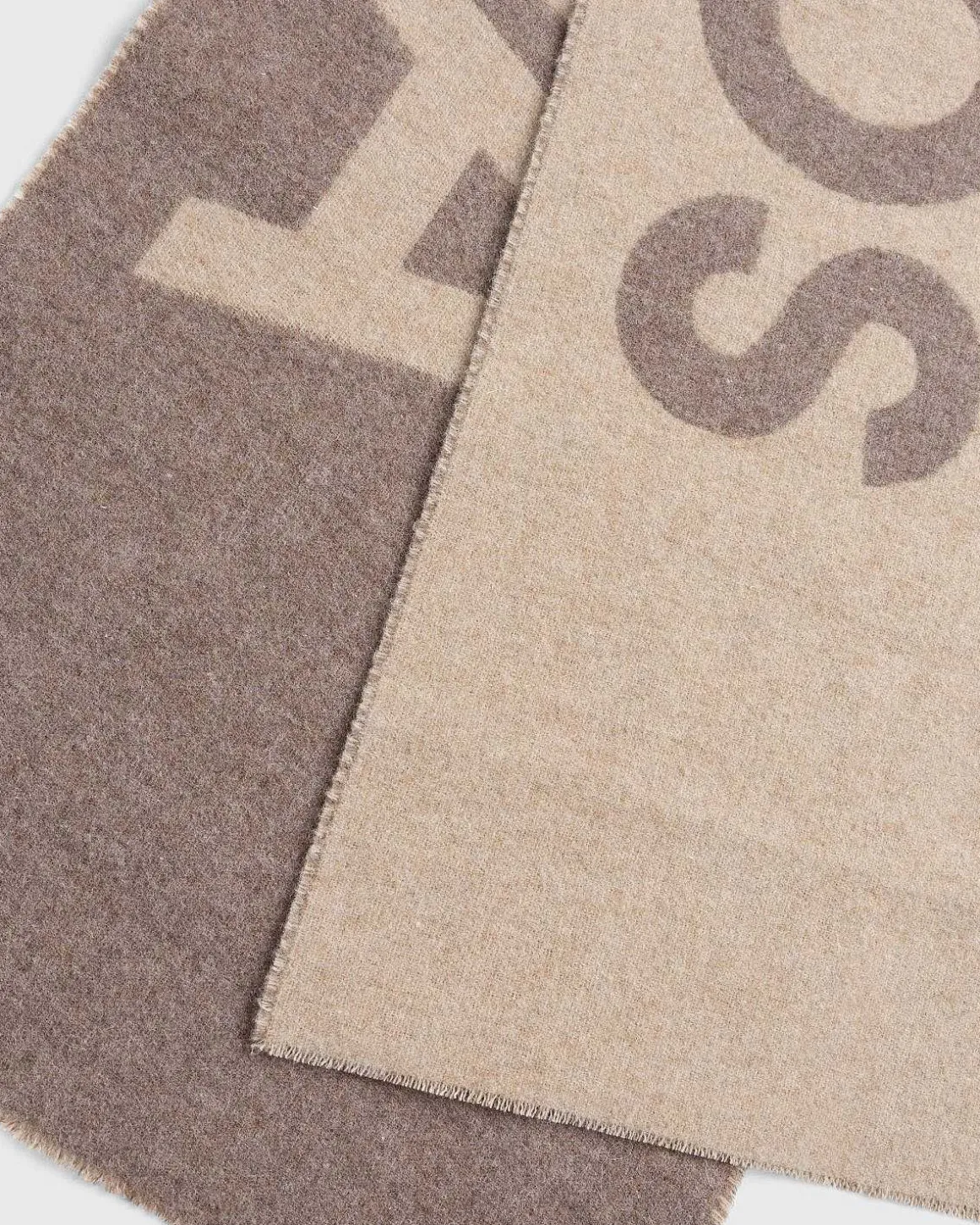 Logo Jacquard Torklaede Camel Brown