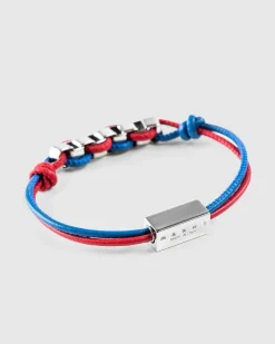 Logo Kaede Laeder Armband Rod/Ocean