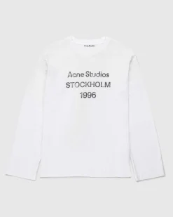 Logo Langaermet T-Shirt Optic White