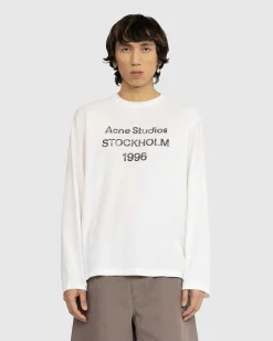 Logo Langaermet T-Shirt Optic White