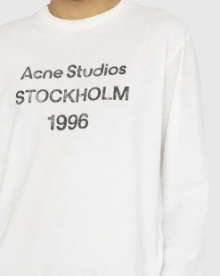 Logo Langaermet T-Shirt Optic White