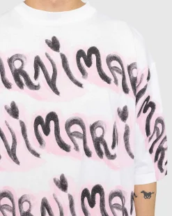 Logo Stripe T-Shirt Lily White