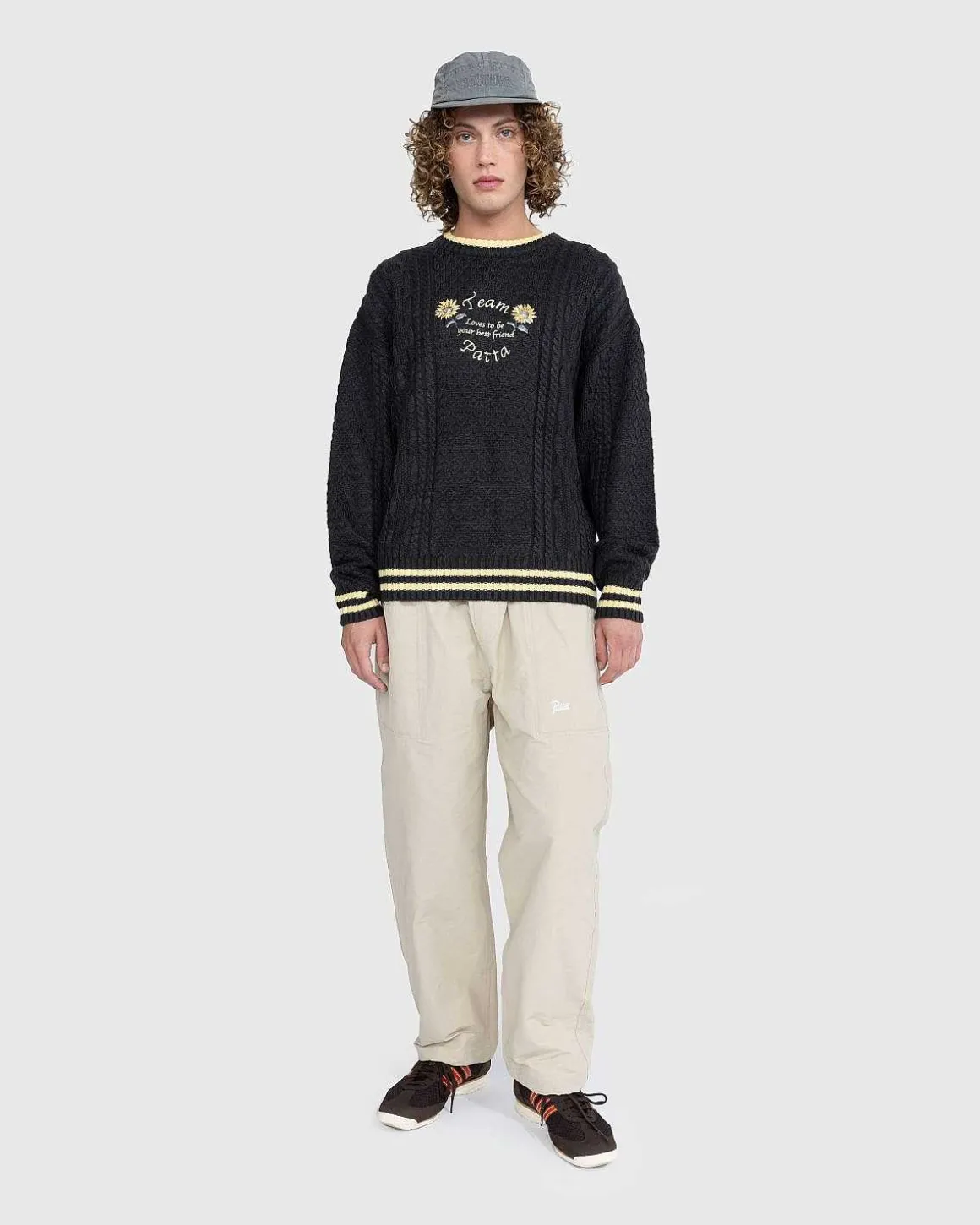 Loves You Kabelstrikket Sweater Pirate Black