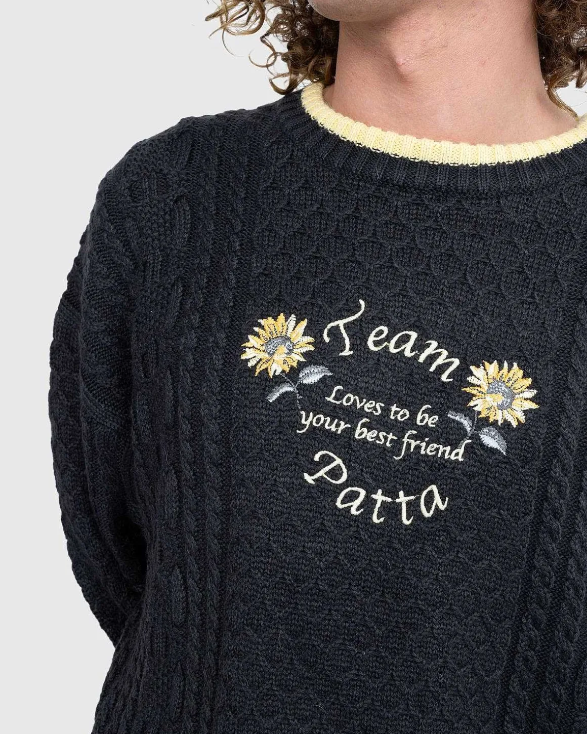 Loves You Kabelstrikket Sweater Pirate Black