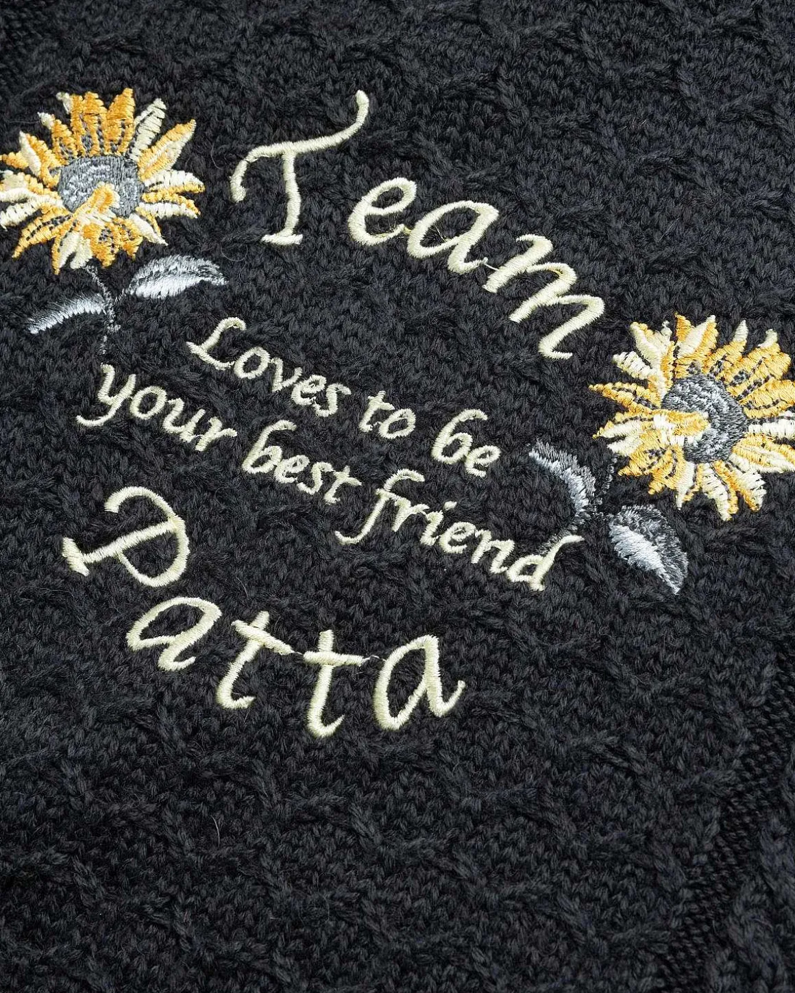 Loves You Kabelstrikket Sweater Pirate Black