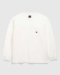 L/S T-Shirt Med Rund Hals Poly Jersey Hvid