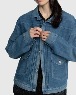 Lvc 1879 Plisseret Blusejakke Indigo Blue