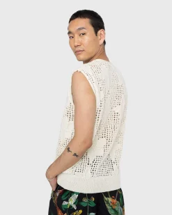 Meddo Knit Sweater Vest Ecru