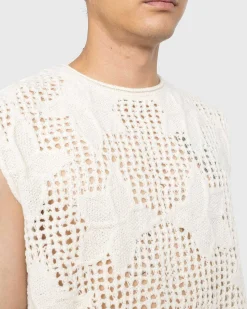 Meddo Knit Sweater Vest Ecru