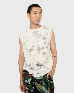 Meddo Knit Sweater Vest Ecru