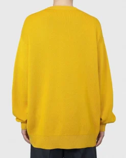Merinould Sweater Med Rund Hals, Gul