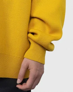 Merinould Sweater Med Rund Hals, Gul