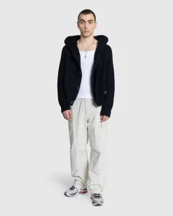 Michel Overdreven Rib Okologisk Bomuld Haette Cardigan Midnight Blue