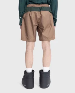 Mix Panel Nylon Shorts Brun/Morkegron
