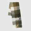 Mohair Ternet Torklaede Taupe/Gron/Sort