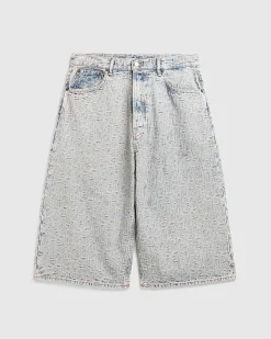 Monogram Denim Shorts Bla/Beige