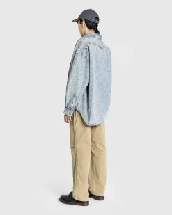 Monogram Denim Skjorte Bla/Beige